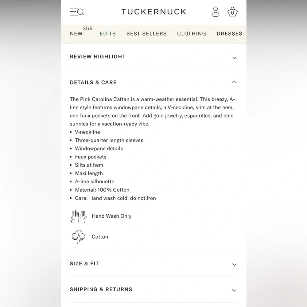 Tuckernuck Pink Carolina Caftan Maxi Dress - Picture 9 of 11